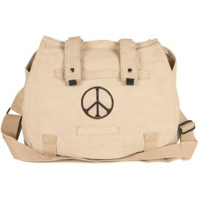 RETRO HUNGARIAN SHOULDER BAG W/PEACE EMBLEM