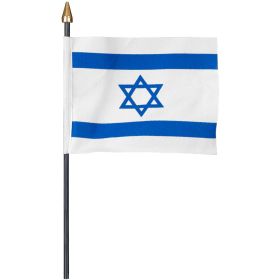 4" X 6" ISRAEL FLAG ON STICK