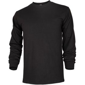 MENS LONG SLEEVE T (Option: SHIRT BLACK  3XL)