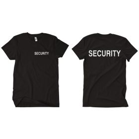 SECURITY BLK T (Option: SHIRTSMALL LETTERING FRONT 3XL)