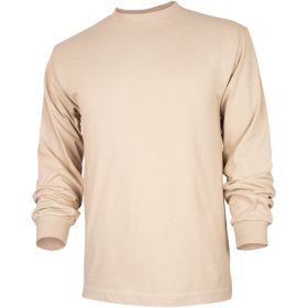 MENS LONG SLEEVE T (Option: SHIRT SAND  2XL)