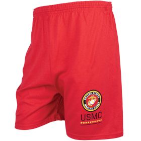 MEN'S RED RUNNING SHORT (Option: U.S.M.C. LOGO XXL)