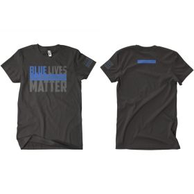 BLUE LIVES MATTER MEN'S T (Option: SHIRT BLACK 2SIDED  S)