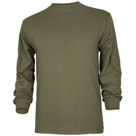 MENS LONG SLEEVE T (Option: SHIRT OLIVE DRAB  L)