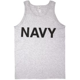 MENS TANK TOP GREY (Option: NAVY L)