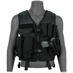 ASSAULT CROSS DRAW VEST (Option: BLACK)