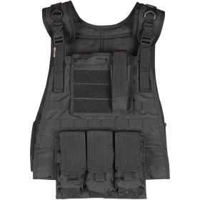 BIG AND TALL MODULAR PLATE CARRIER VEST (Option: BLACK)