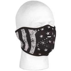 NEOPRENE THERMAL HALF MASK (Option: B & W VINTAGE FLAG)