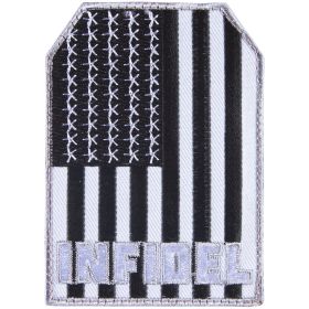 INFIDEL STRIPE FLAG PATCH (Option: WHITE  6 PACK)