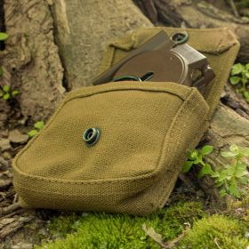 CANVAS COMPASS POUCH (Option: BLACK)