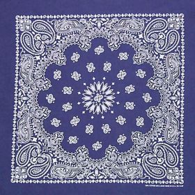 22" X 22" BANDANNA 12 PACK (Option: NAVY PAISLEY)