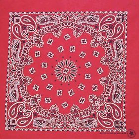 22" X 22" BANDANNA 12 PACK (Option: RED PAISLEY)