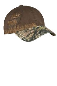 Port Authority Embroidered Camouflage Cap C820 (Color: Mossy Oak Break-Up Country/ Chocolate/ Elk)