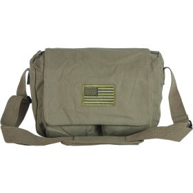 RETRO DEPARTURE SHOULDER BAG W/USA EMBLEM (Option: OLIVE DRAB)