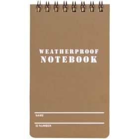 4" X 6" MILITARY STYLE WEATHERPROOF NOTEBOOK 6 PK (Option: BL)