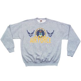 AIR FORCE SEAL CREWNECK SWEATSHIRT GREY (Option: S)