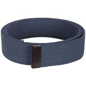 54" COTTON WEB BELT, 12 PACK SILVER BKL (Option: NAVY)